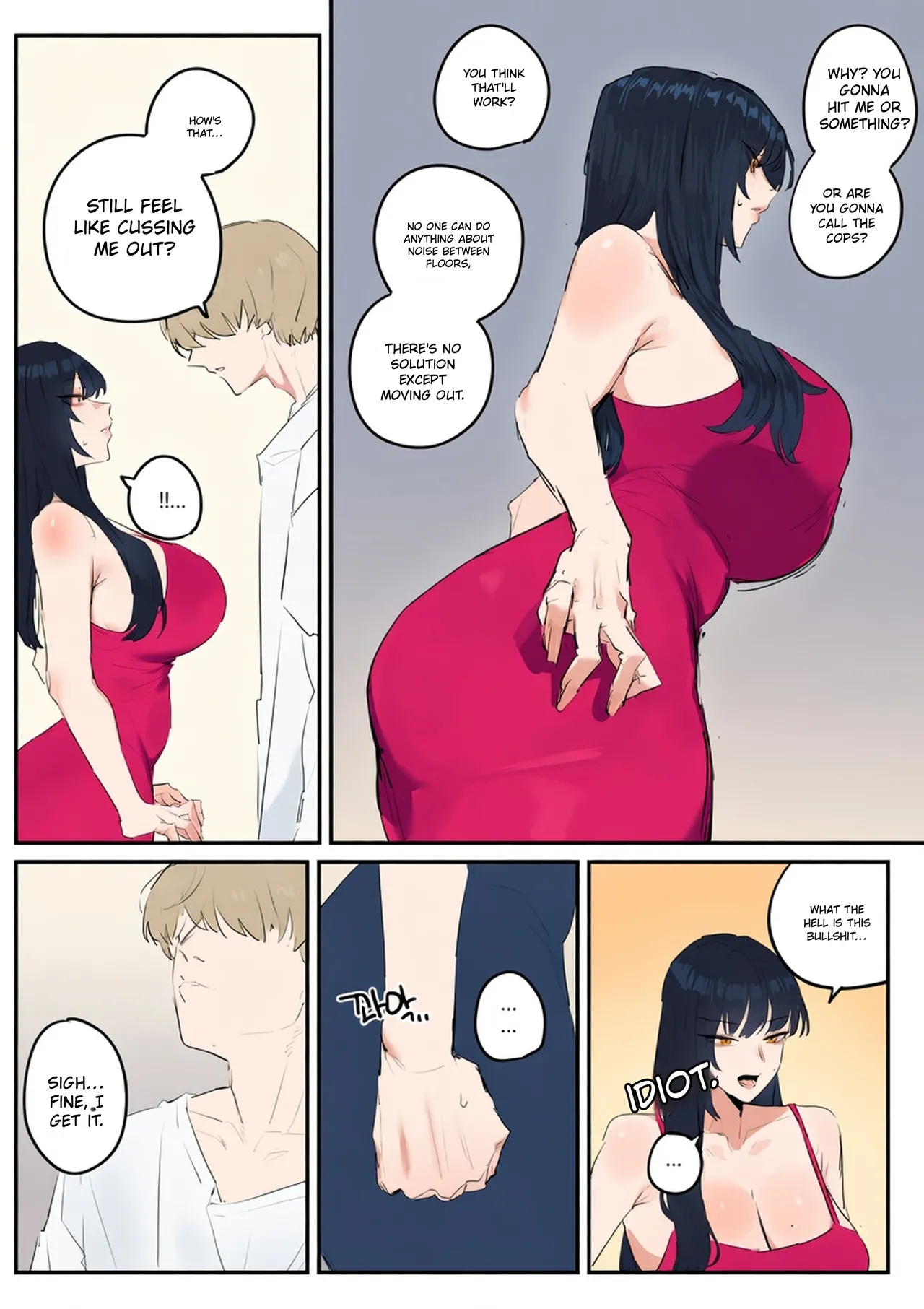 Comic about giving proper discipline to the downstairs neighbor lady... - page 16