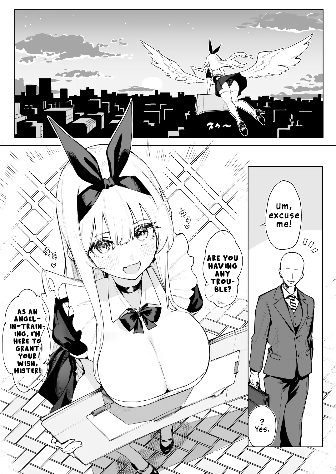 Tenshi Hirotta kara Haramaseru ~Ojii-san Senyou Botebara Onaho ni Naru made no Kiroku~ | I Picked Up an Angel, So I'll Impregnate Her: A Record of Her Becoming a Pregnant-Belly Onahole Exclusively for an Old Man - page 3