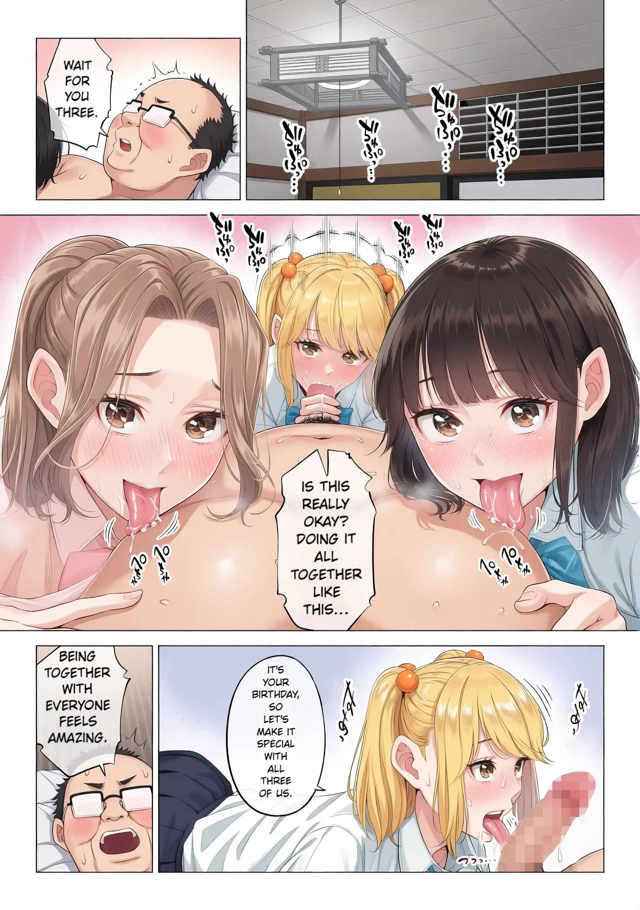 Ogifu-san no Seiyoku Shori wa Watashi tachi Sanshimai no Mochi mawari | Taking the turn - The story of how us three sister took care of our step-father needs - page 101