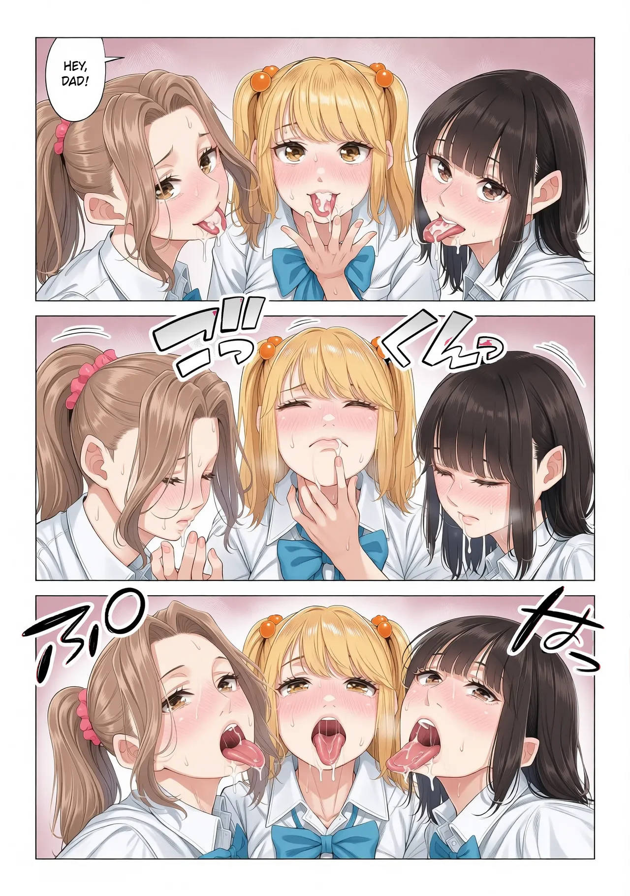 Ogifu-san no Seiyoku Shori wa Watashi tachi Sanshimai no Mochi mawari | Taking the turn - The story of how us three sister took care of our step-father needs - page 106