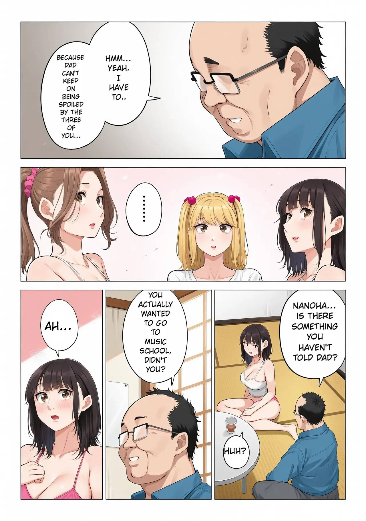 Ogifu-san no Seiyoku Shori wa Watashi tachi Sanshimai no Mochi mawari | Taking the turn - The story of how us three sister took care of our step-father needs - page 142