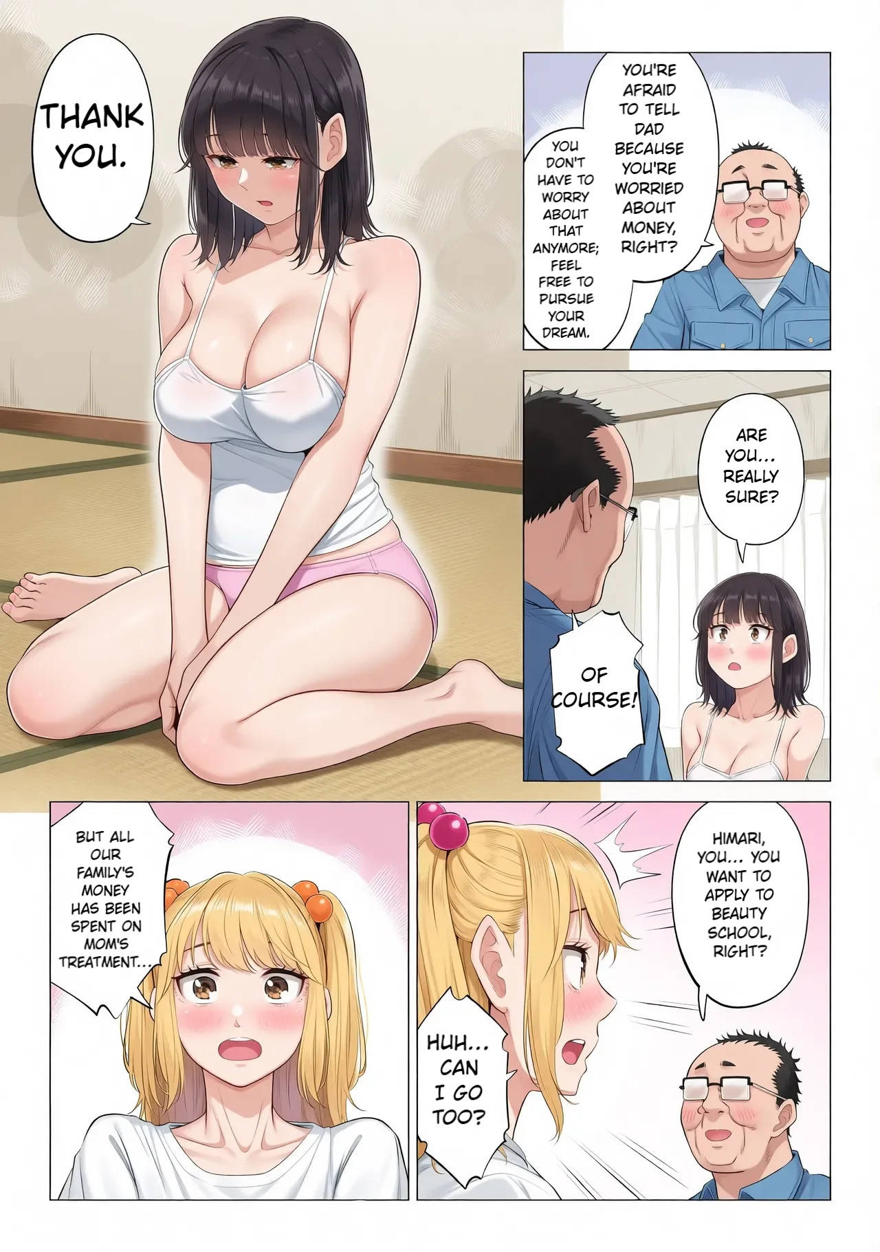 Ogifu-san no Seiyoku Shori wa Watashi tachi Sanshimai no Mochi mawari | Taking the turn - The story of how us three sister took care of our step-father needs - page 143