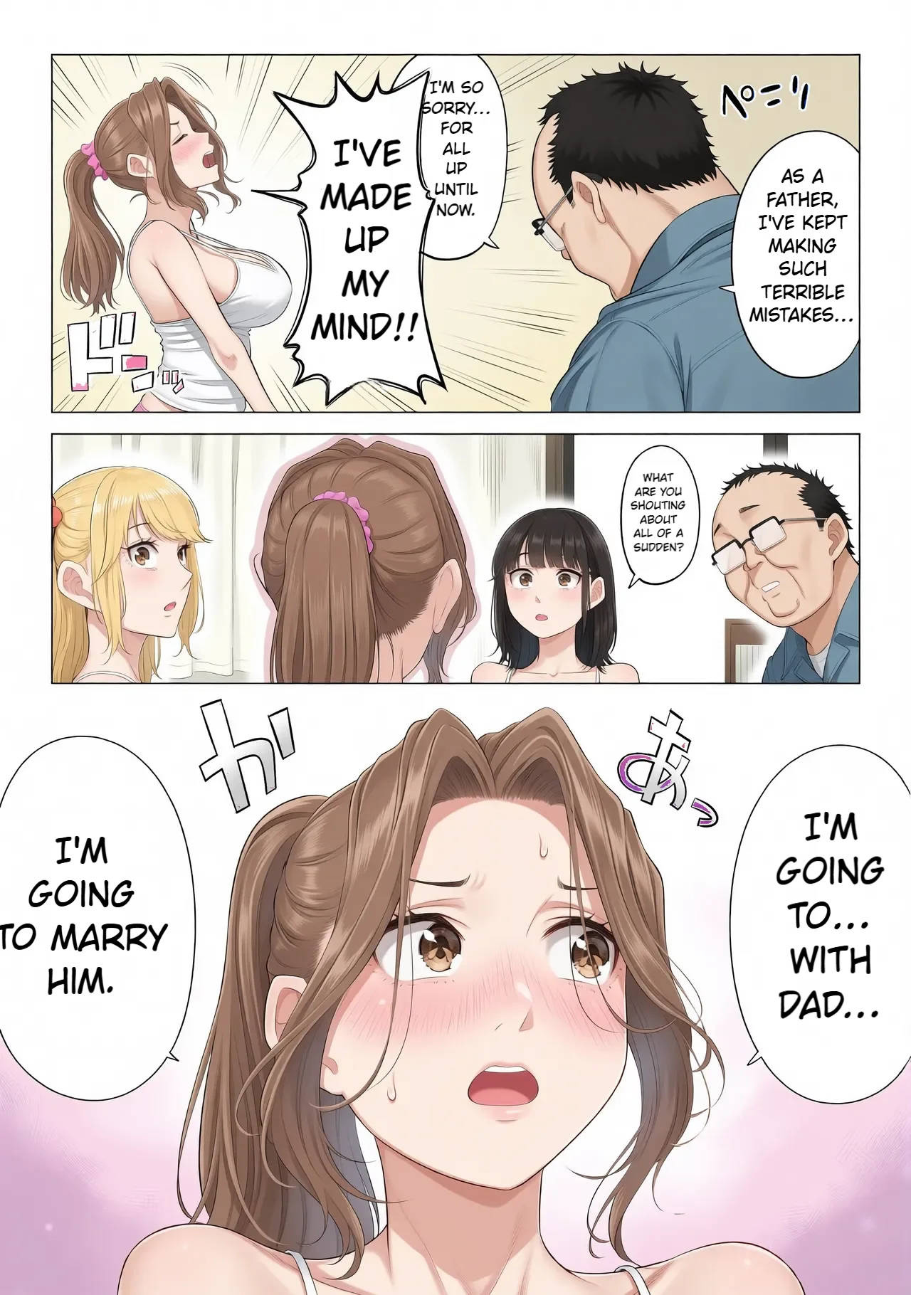 Ogifu-san no Seiyoku Shori wa Watashi tachi Sanshimai no Mochi mawari | Taking the turn - The story of how us three sister took care of our step-father needs - page 147