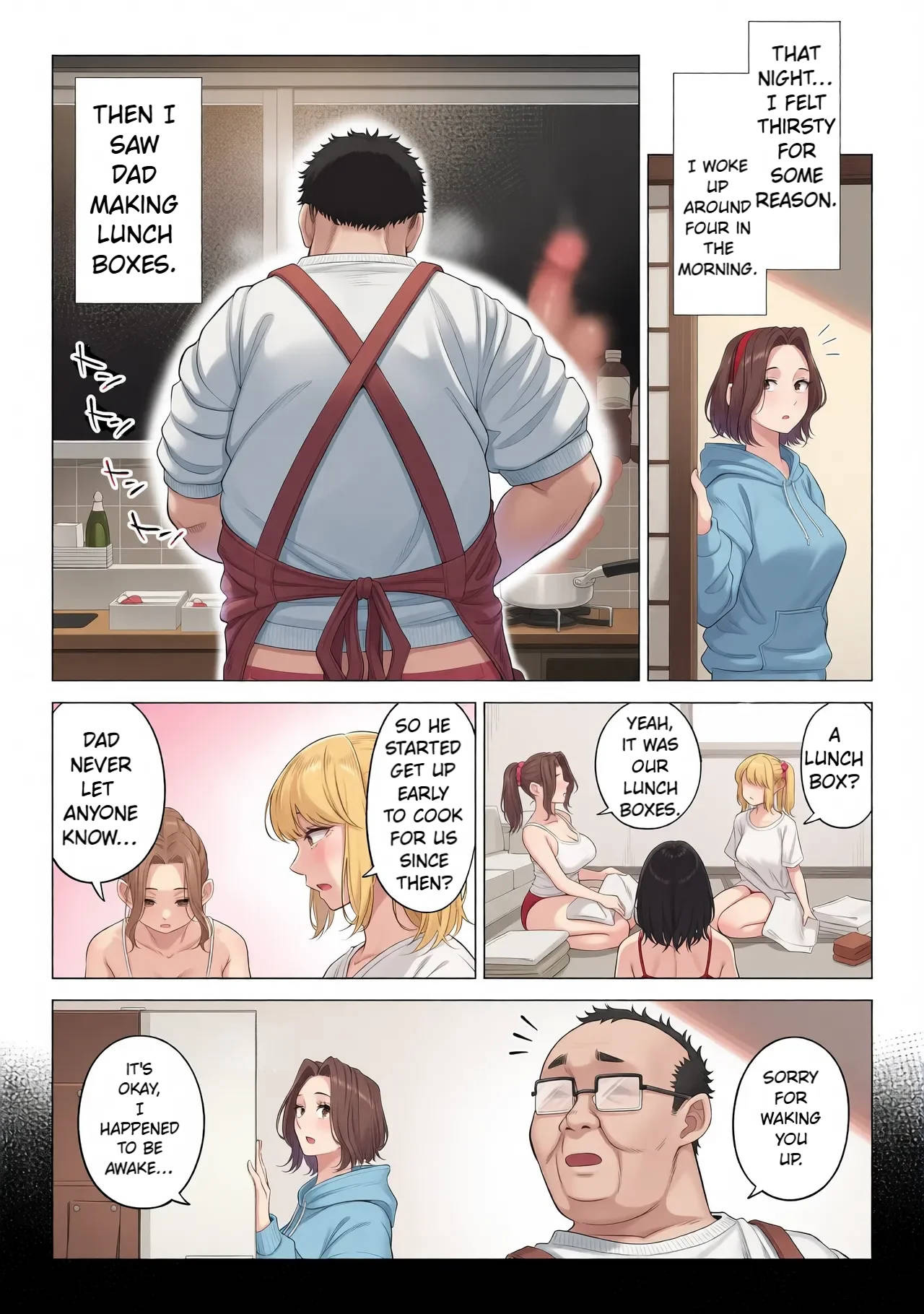 Ogifu-san no Seiyoku Shori wa Watashi tachi Sanshimai no Mochi mawari | Taking the turn - The story of how us three sister took care of our step-father needs - page 76