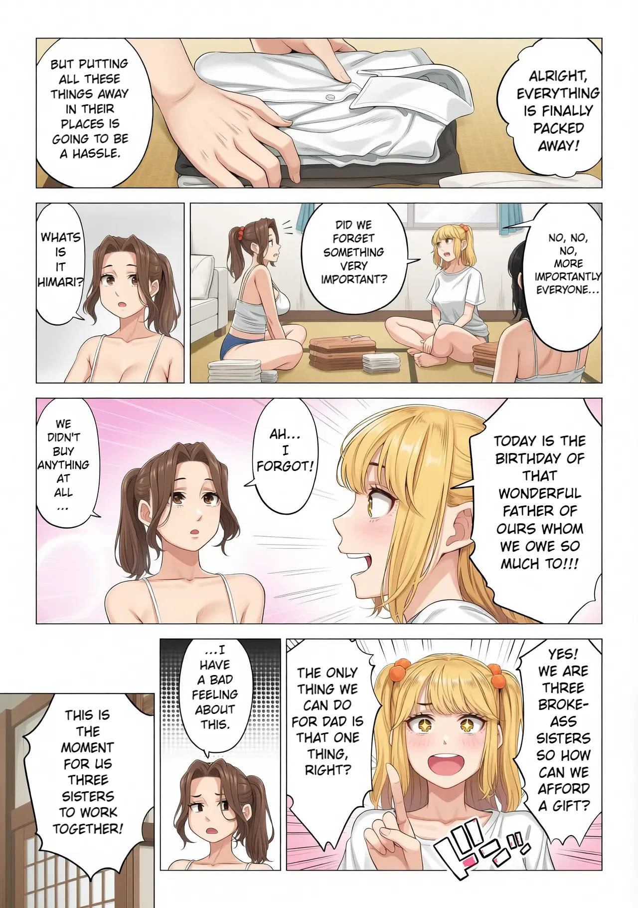 Ogifu-san no Seiyoku Shori wa Watashi tachi Sanshimai no Mochi mawari | Taking the turn - The story of how us three sister took care of our step-father needs - page 98