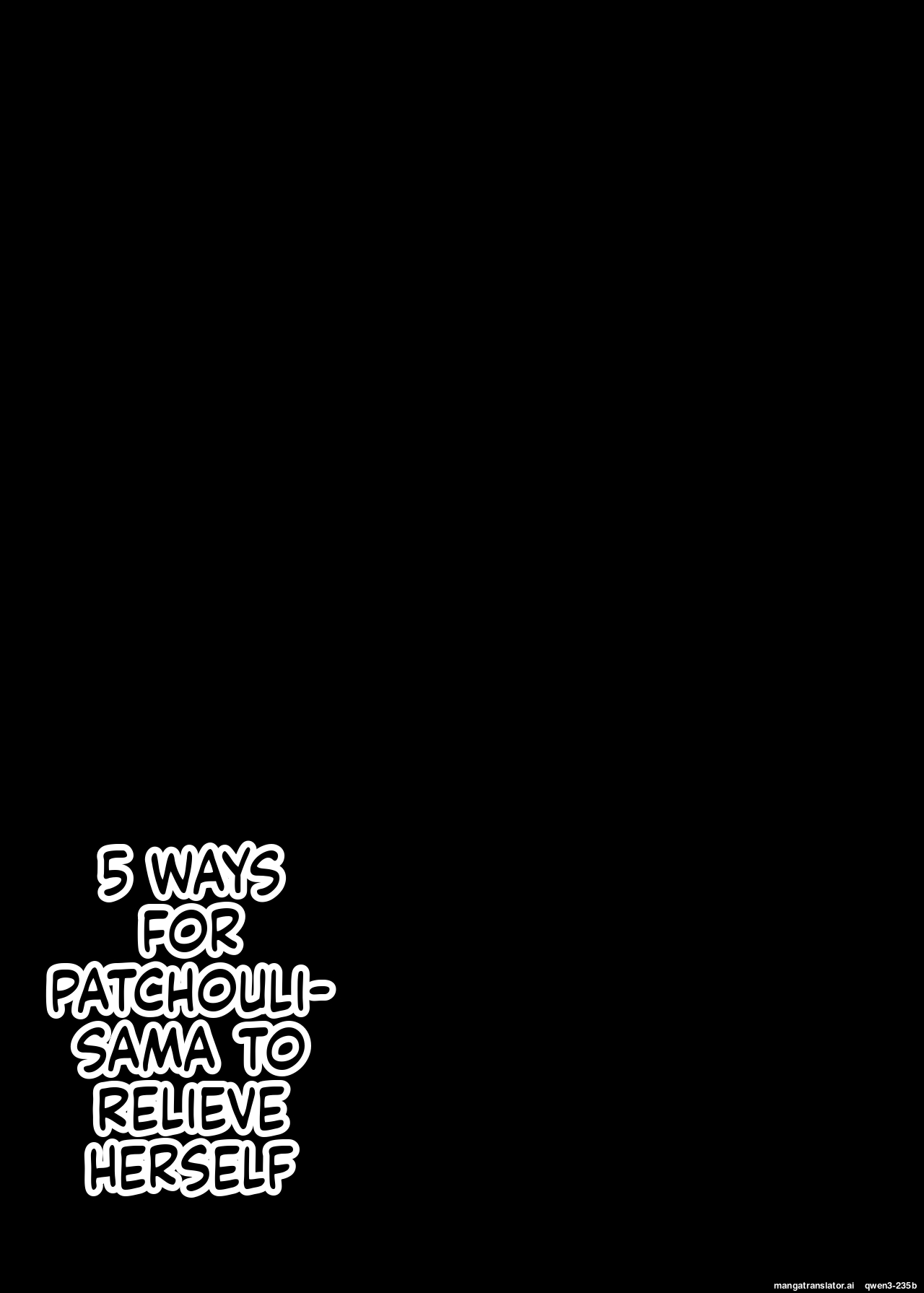 Patchouli-sama no Muramura o Hassan Suru Houhou 5-sen - page 3