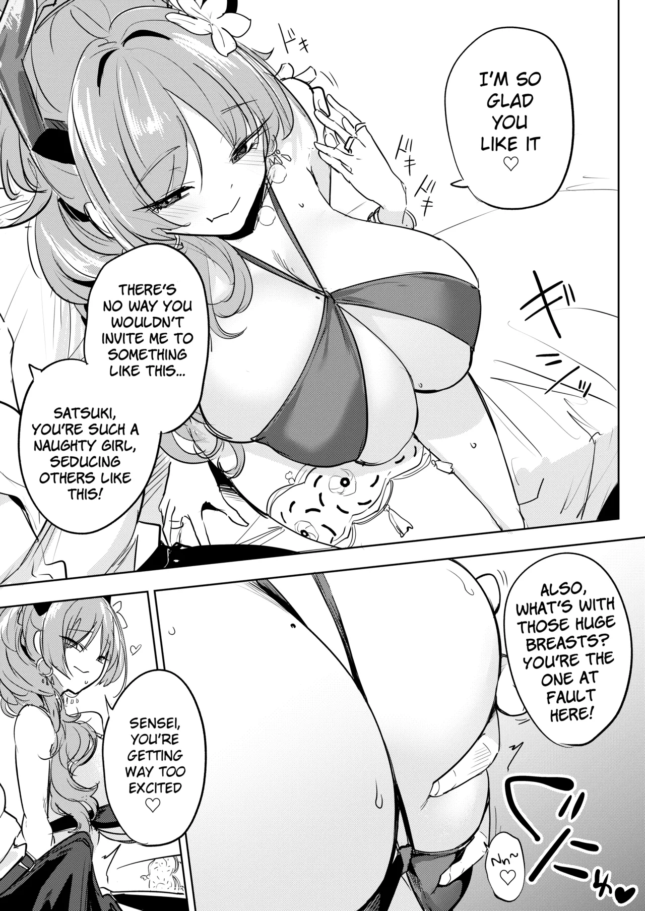 Satsuki no Mizugi ga Ecchi Sugiru no ga Warui | It's Your Fault for Wearing such a Sexy Swimsuit, Satsuki! - page 4