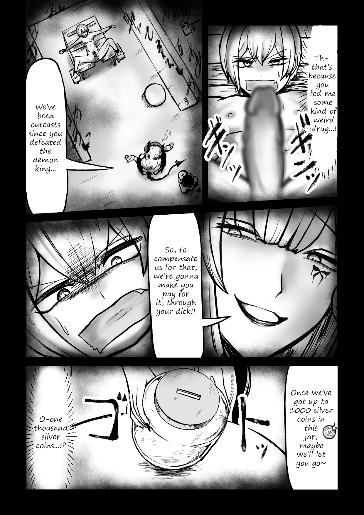 Succubus pin salon~ A story about a hero being captured and reduced to nothing more than a penis to be licked by succubi~ - page 4