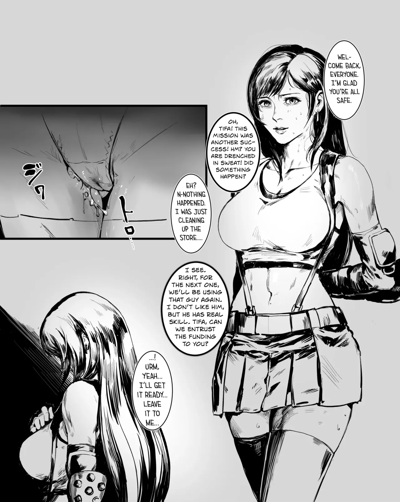 Manga-fuu Tifa | Manga-style Tifa - page 3