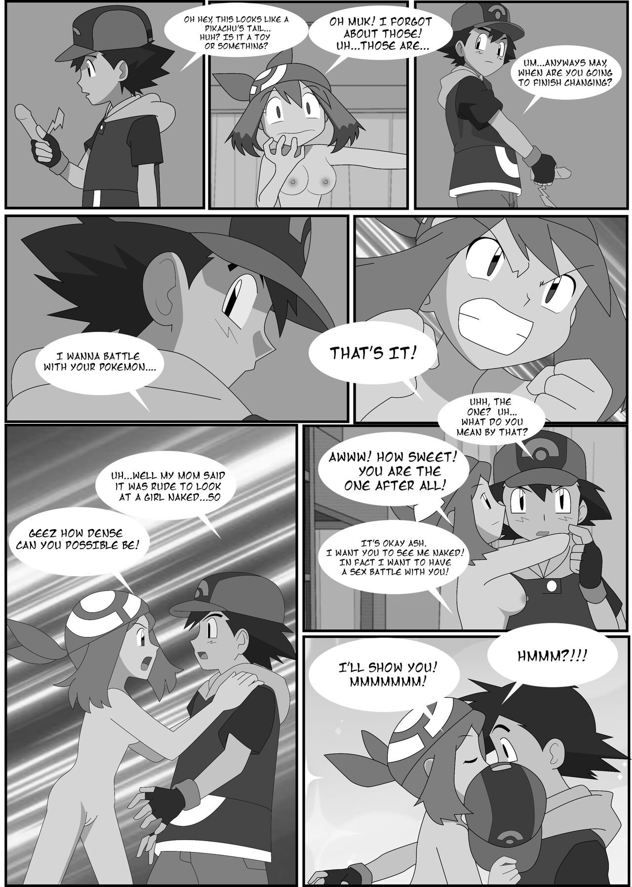 Pokeporn: A room with a virgin! Ash X May - page 5